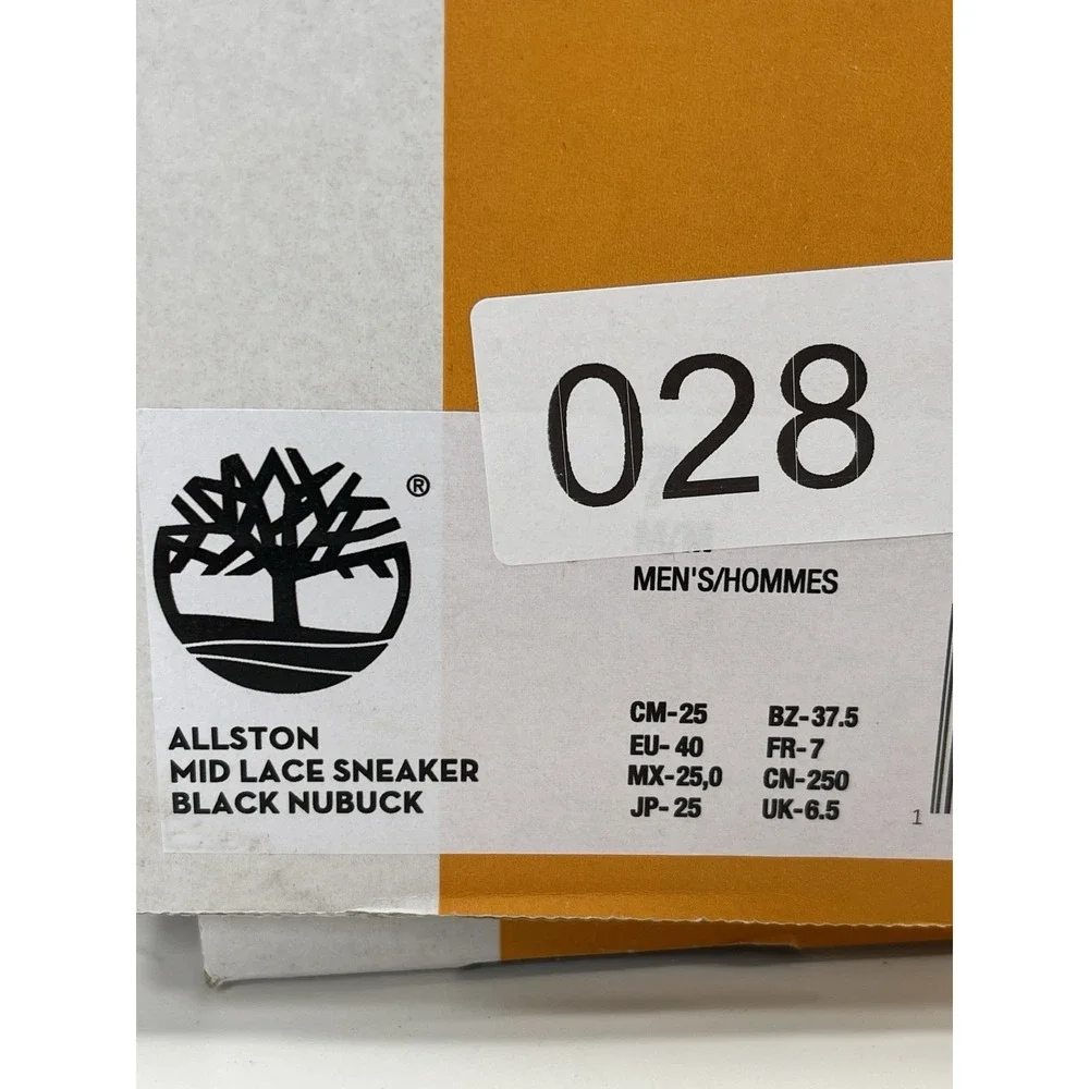 Timberland Allston Mid Sneaker Men's Boots (Black) 7 - Damaged Box